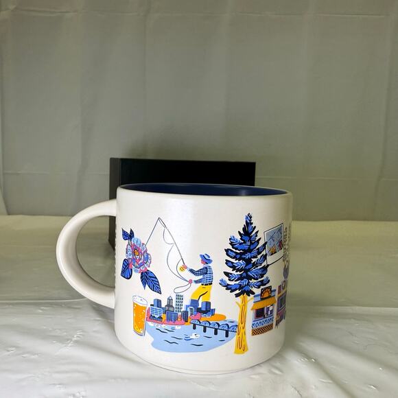 Starbucks Discovery Series Portland Mug 14oz Blue Interior Limited City Edition - Picture 6 of 8